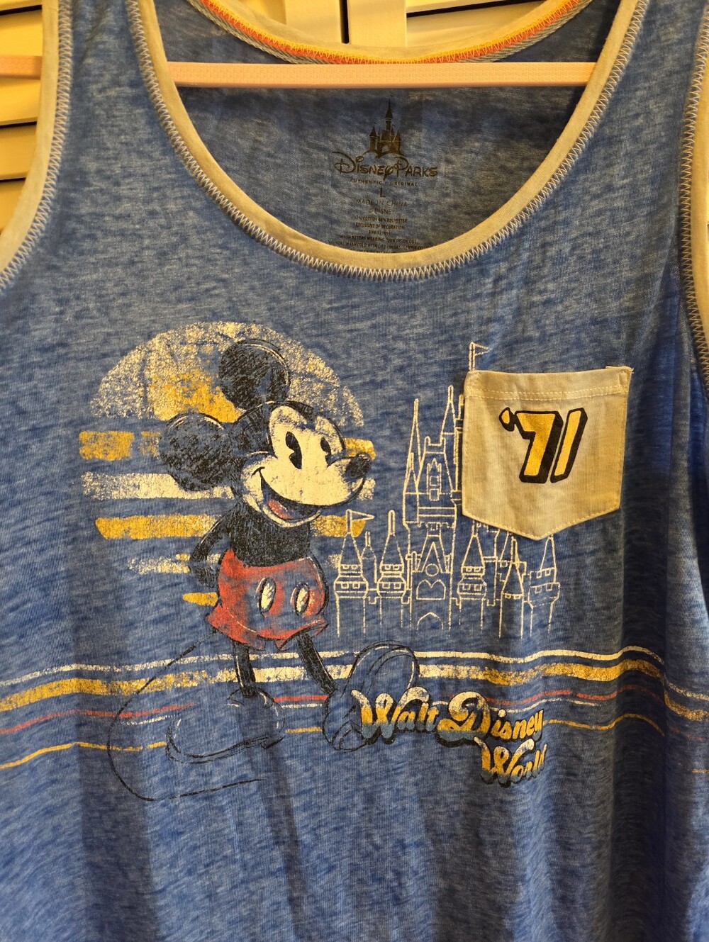 Disney Parks Walt Disney World '71 Vintage Look Tank Top L
